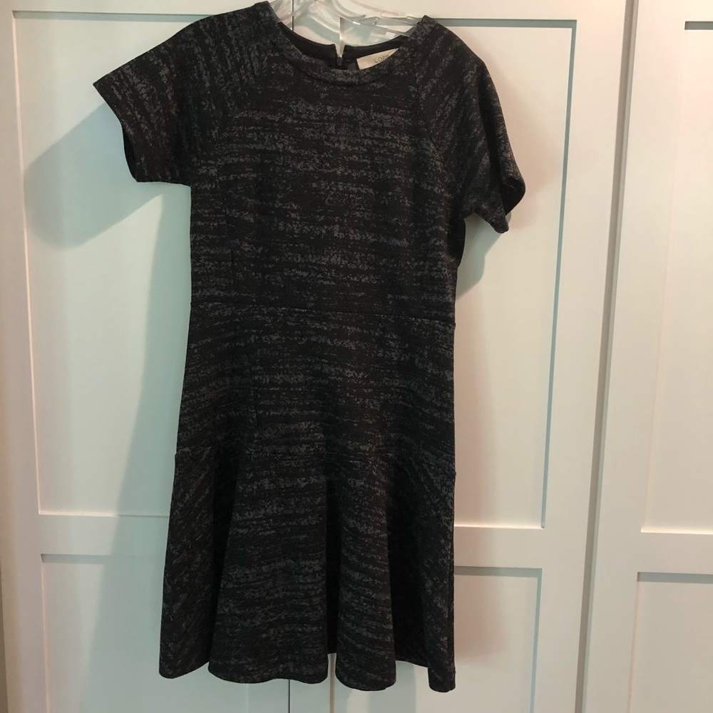 Black/charcoal High Waist Flounce Dress